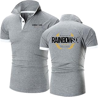 Men's Lapel Polo Shirt T-Shirt for Rainbow Six Siege Print Rugby T-Shirts Jersey Polo Shirts Summer Short Sleeve Golf Tennis Tee Tops - Teen Gift