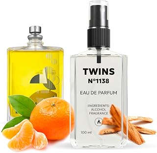 TWINS Impression of Mol. 01+Mandarin | Unisex Perfume for Women and Men Eau de Parfum | No.1138 | 3.4 Fl Oz / 100 ml