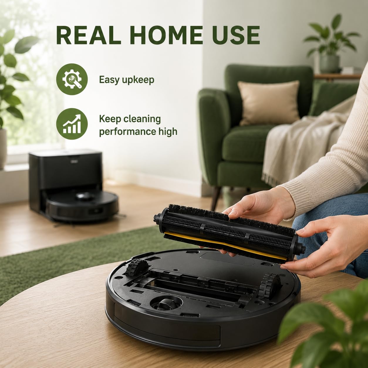 Brosse Anti Enchevêtrement Robot Aspirateur pour Dreame L30s Pro Ultra