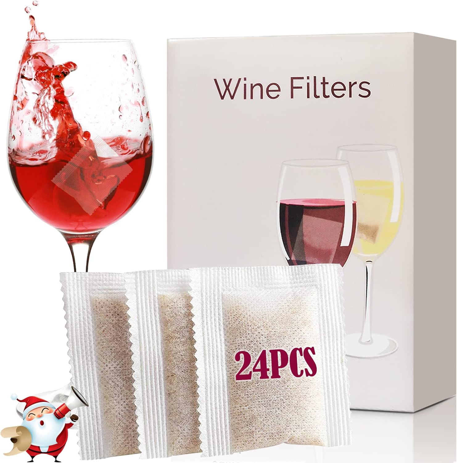 WeThinkeer Wine Filters (24 Packs) Remove Sulfites