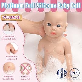 Vollence 17 inch Full Body Silicone Dolls Boy Anatomically Correct Real Silicone Baby Dolls Toys for Kids Toddlers Child Children Birthday Chirstmas Gifts - Boy