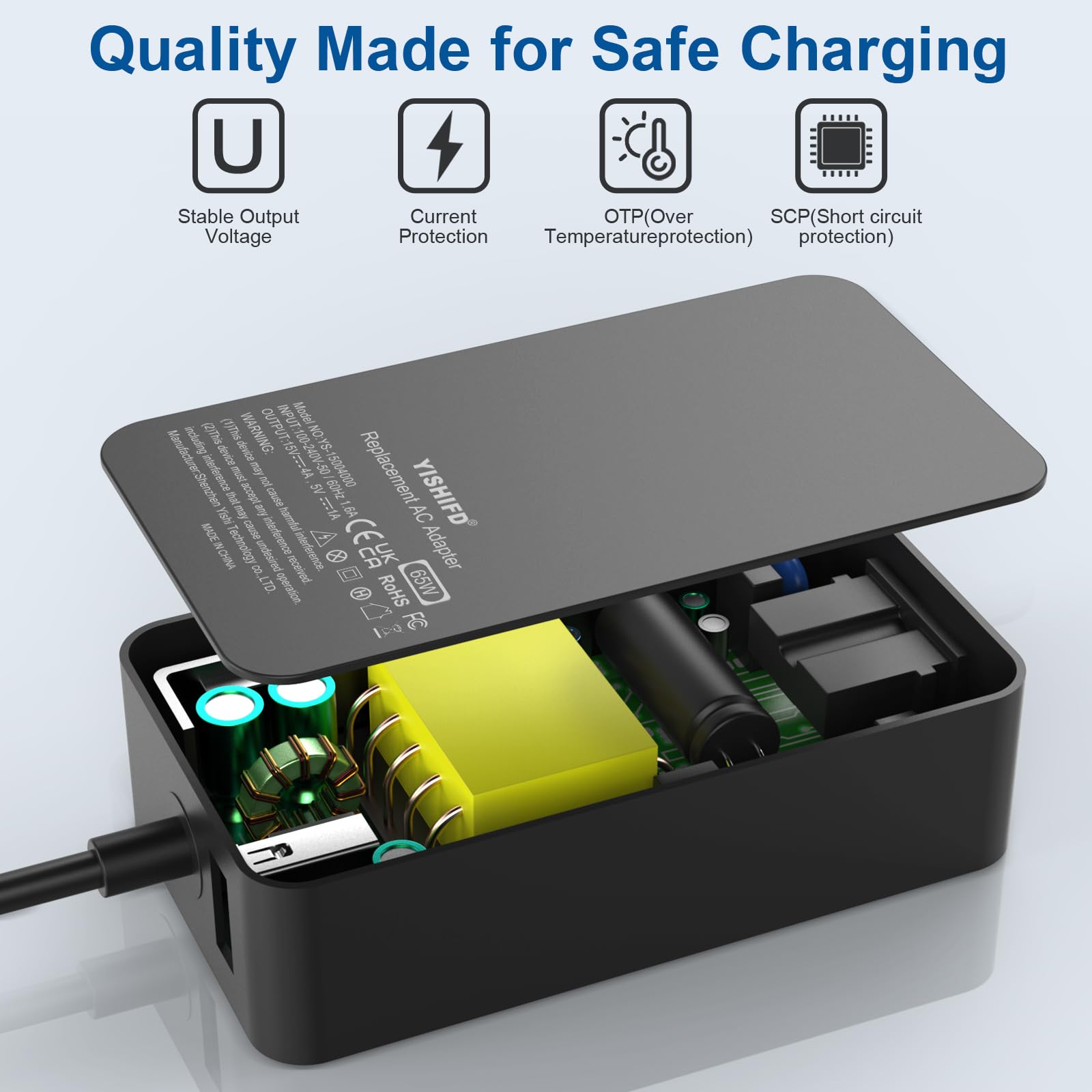 Amazon.com: 15V 4A Surface Pro Charger 65W for Microsoft Surface