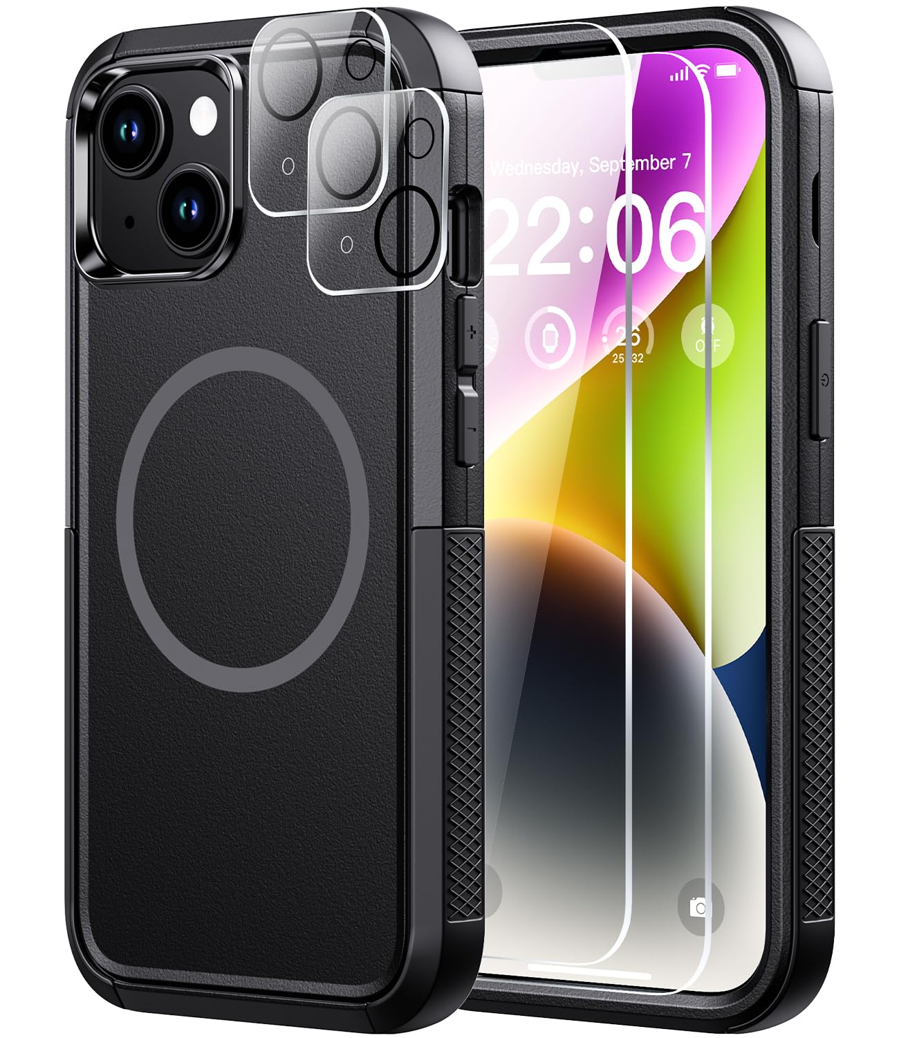 Diverbox for iPhone 14 Case [Compatible with MagSafe] [with Screen Protector ] [Shockproof] [Dropproof] Heavy Duty Protection Phone Case for Apple i