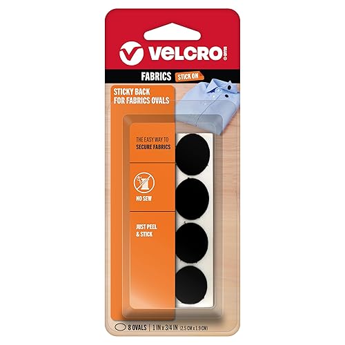 VELCRO Brand para telas  Cinta adhesiva de tela permanente con parte posterior pegajosa para alteraciones y dobladillo  Desenganchar y pegar - Sin