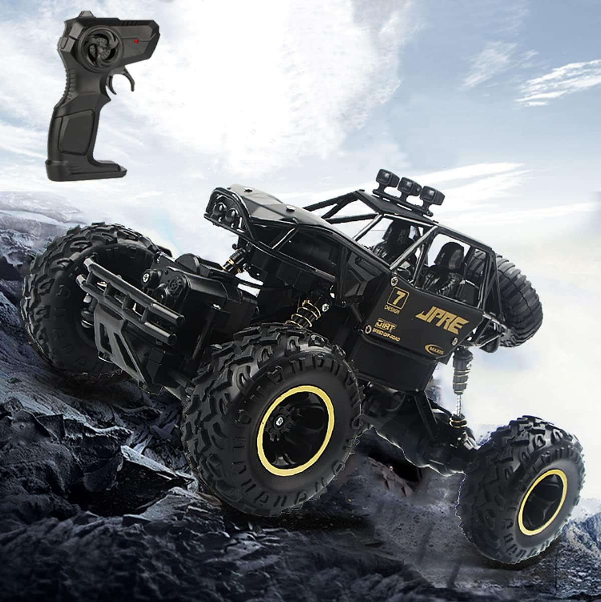HFAN Remote Control Cars, RC Car 2.4Ghz 114 Scale 4WD 25MPH Monster