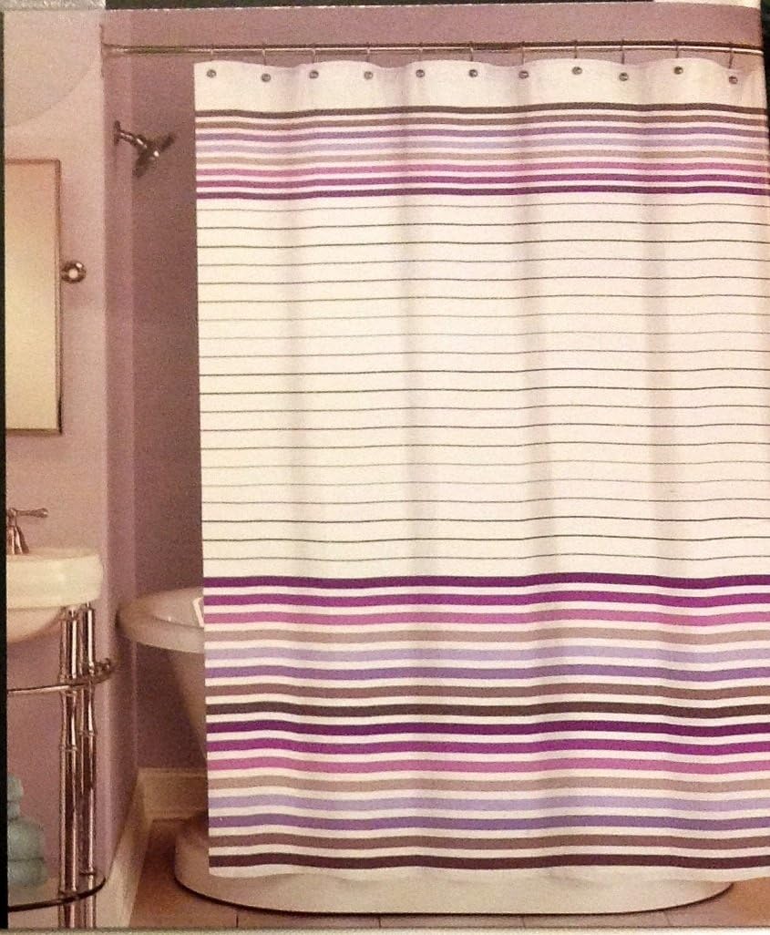 Jakson Fabric Shower Curtain Sunbright Stripe Home & Kitchen