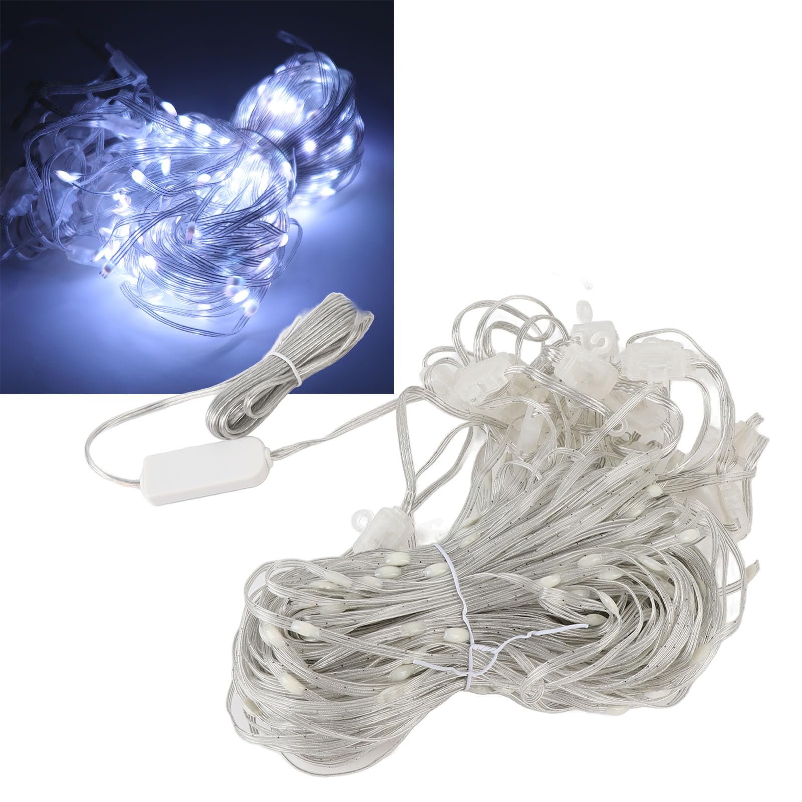 KKPLZZ Guirlande lumineuse pour rideau - 400 LED RVB - Télécommande programmable - Contrôle par application - Lampe de rideau de fenêtre - Guirlande lumineuse d'intérieur pour mariage, vacances,