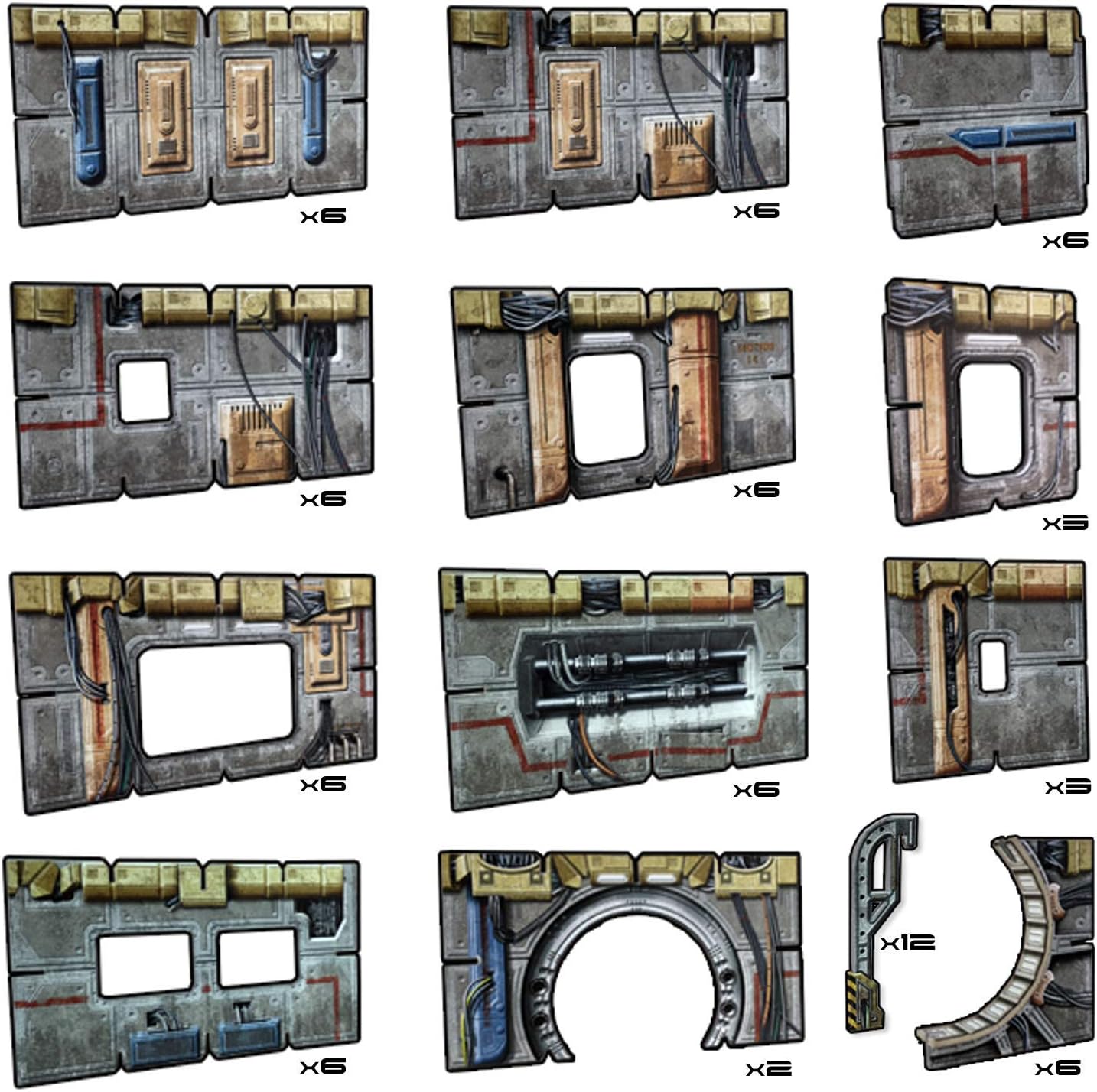 Battle Systems Sci-fi Terrain Frontier Core Set - 28-35mm RPG/Wargames / 40k Necromunda Card Scenery