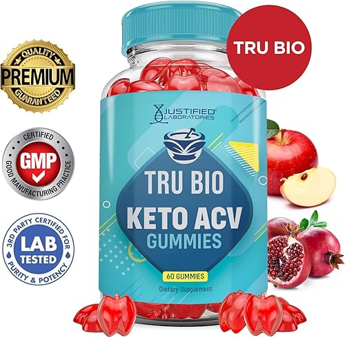 Miniatura 3 de Justified Laboratories Gomitas Tru Bio Keto de 1000 mg ACV con jugo de granada y raíz de remolacha B12 60 gomitas