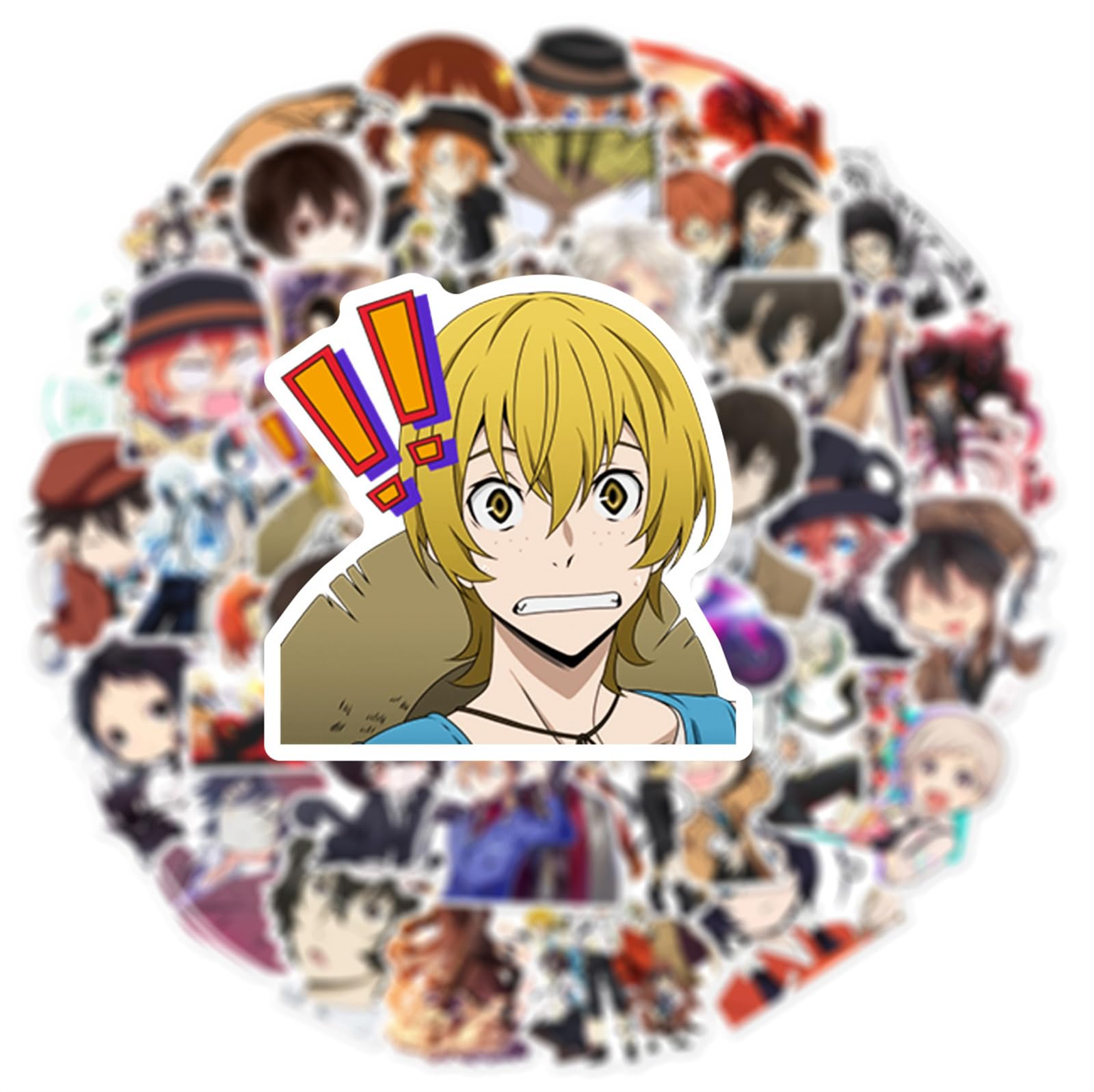 Stickers Skateboard 100 Autocollants Bungo Strays Dogs - Vinyle Imperméable - Pour PC, Skate, Déco (Dazai) Bungo Stray Dogs
