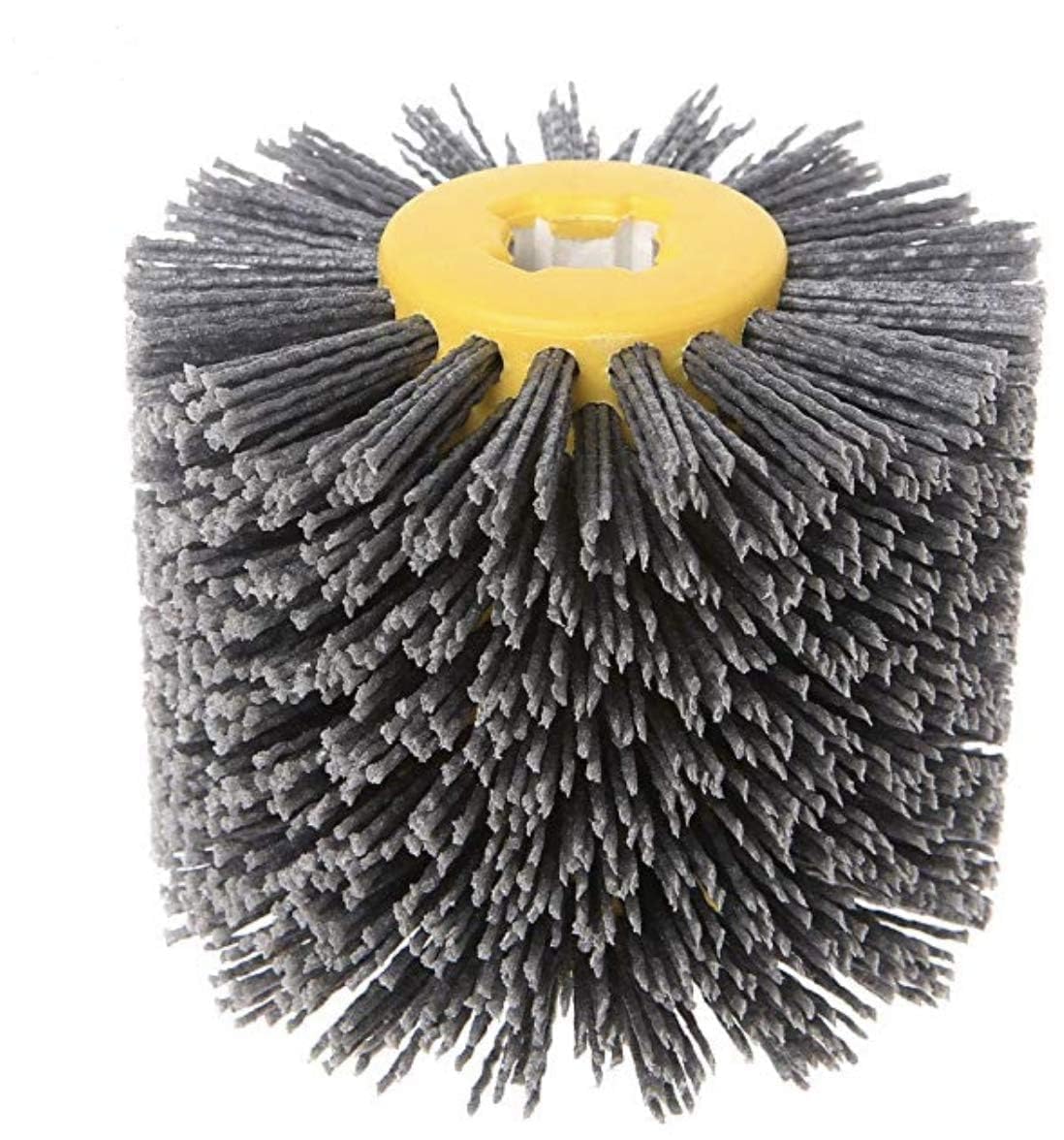 SIGNI Abrasive Nylon Drawing Wheel Drum Burnishing Polishing Brush for Wooden Furniture Floor Polishing 120X100mm 80 Grit 1pack