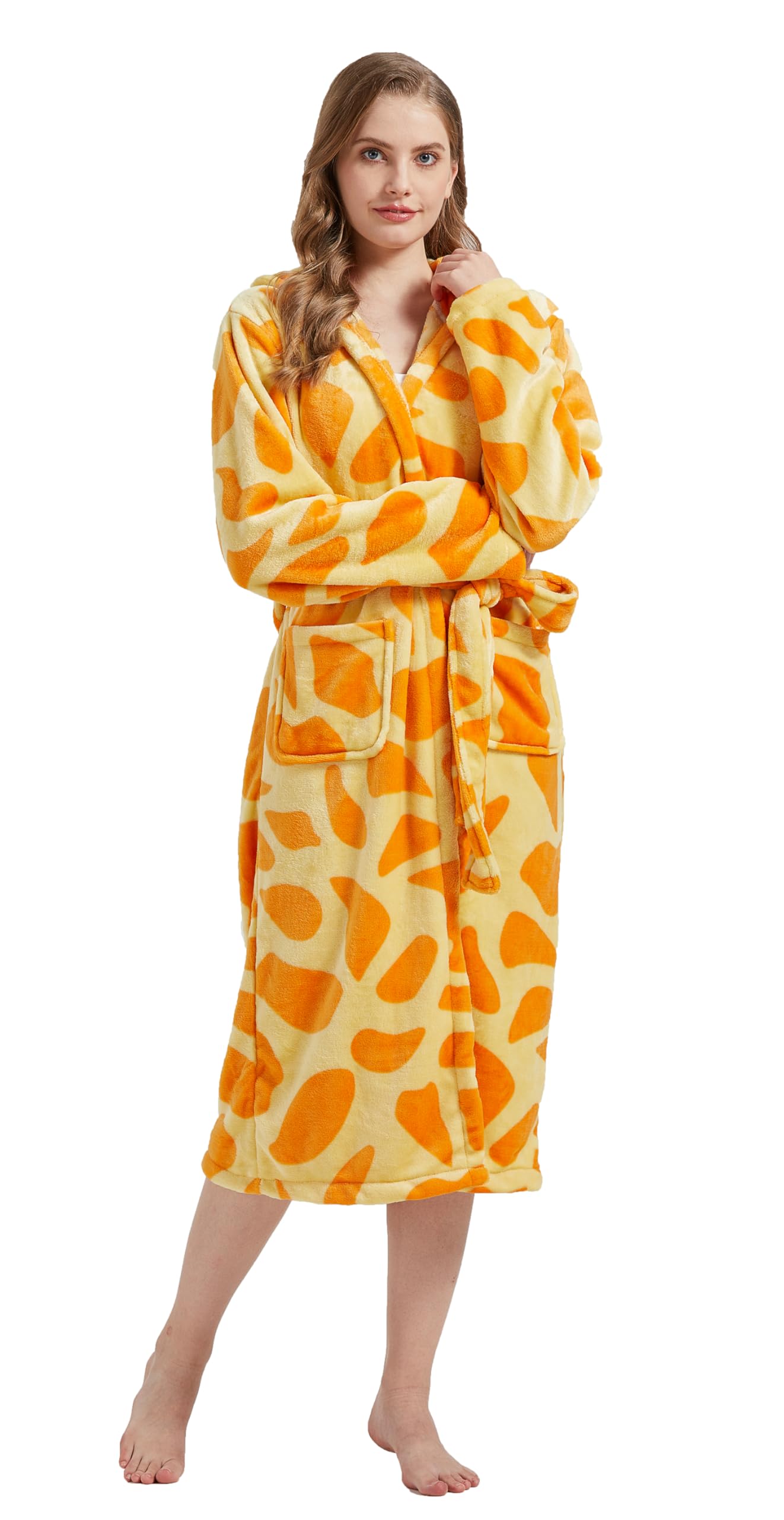 CuteOn Unisexe Couple Aux Femmes pour des Hommes Dessin Animé Animal Molleton Hooded Chaud Robe de Chambre Peignoir Housecoat Cosplay