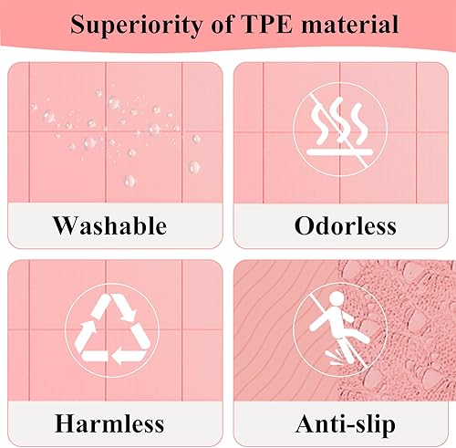 Miniatura 5 de Yoga Mat for Travel, Non-Slip Yoga Mat, Exercise Mat 14" Thick Yoga Mat Foldable, Perfect for Pilates, Outdoor & Travel, TPE Anti-Slip Yoga Mat with