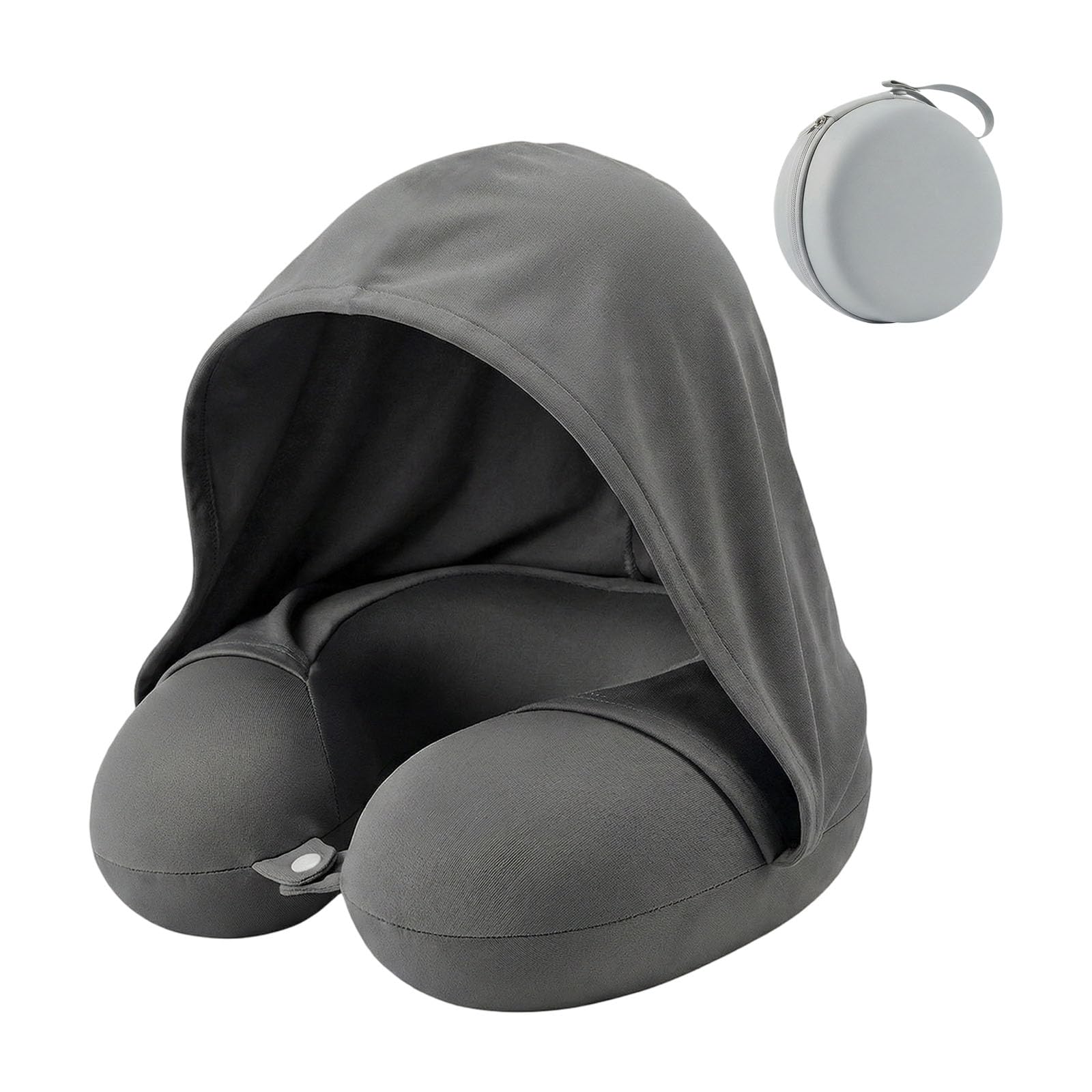 Fazvncv Dark Gray Foam Neck Pillows With Storage Box Ideal For Commuting And Napping Ergonomic Neck Rest Pillow