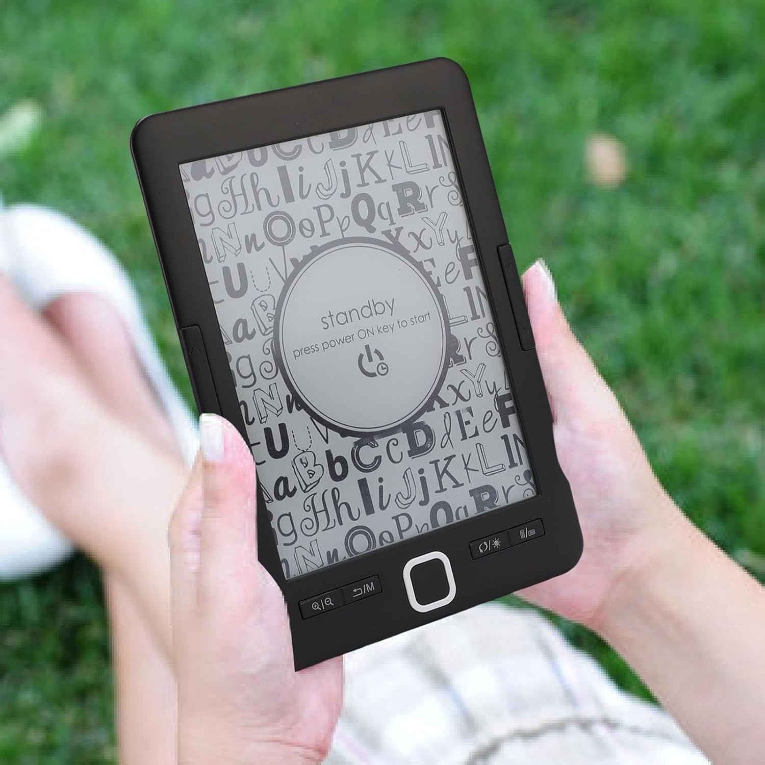 BK6033 Ebook Reader, 6in EInk Screen E Reader, Built in 8G Memory, Adjustable Font Sizes, Types & Brightness, Portable Electric Book Readers, Audiobooks, 32G Expansion