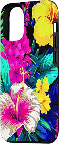 Miniatura 2 de iPhone 1212 Pro Hawaiian Accessories Aloha Hibiscus Flower Funda con patrón tropical