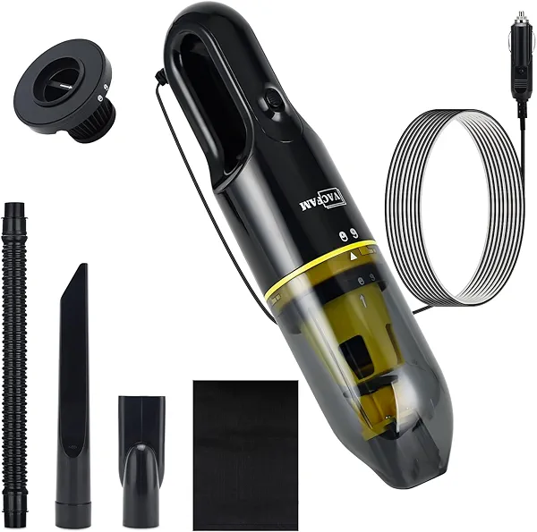 Car Vacuum,Portable Hand Vacuum Cleaner,Small Handheld Vacuum,Powerful Suction,13.5FT Cord,Handheld Dust Buster with Crevice Tool,Flex Hose,Storage Bag,Handy Vac for Car Interior Trunk Pet Hair