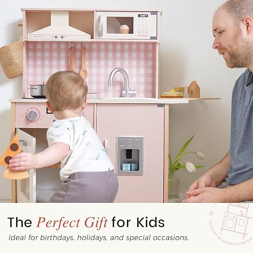 Miniatura 7 de Tiny Land Juguetes de cocina y cafetera de madera para jugar