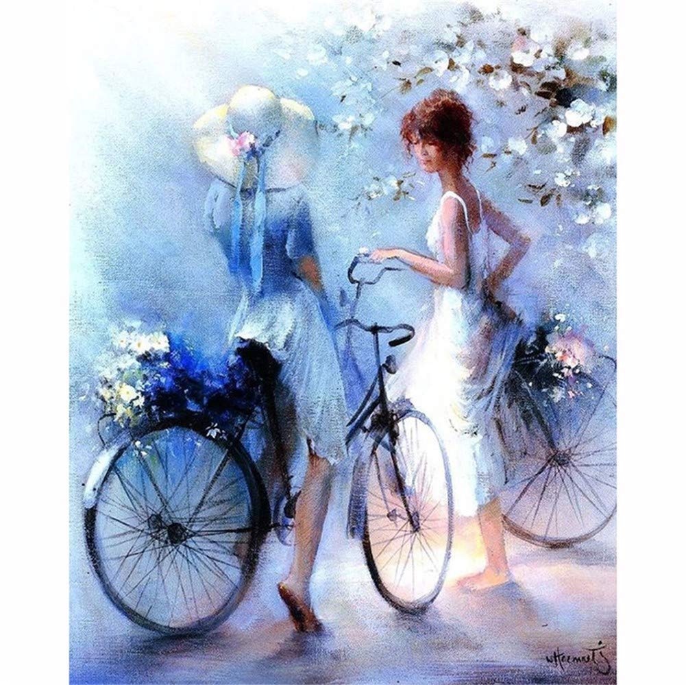 Diamond Painting Strass Vélo Filles 50x70cm, Cadeau Idéal Loisirs Créatifs