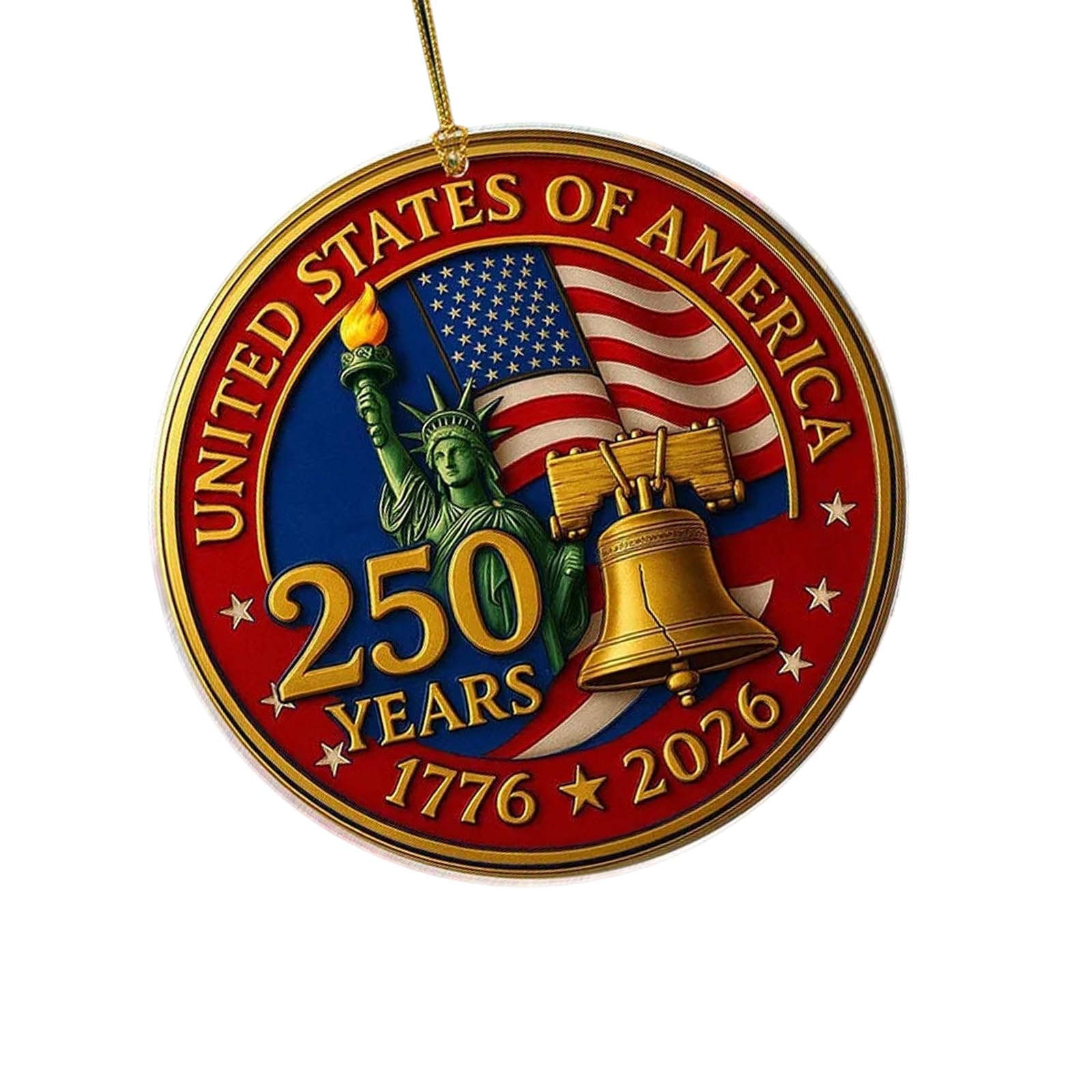 Unique Decorative Acrylic Bells Souvenir 250th Anniversary Party Supplies Commemorating History Decorative Bells Decoration