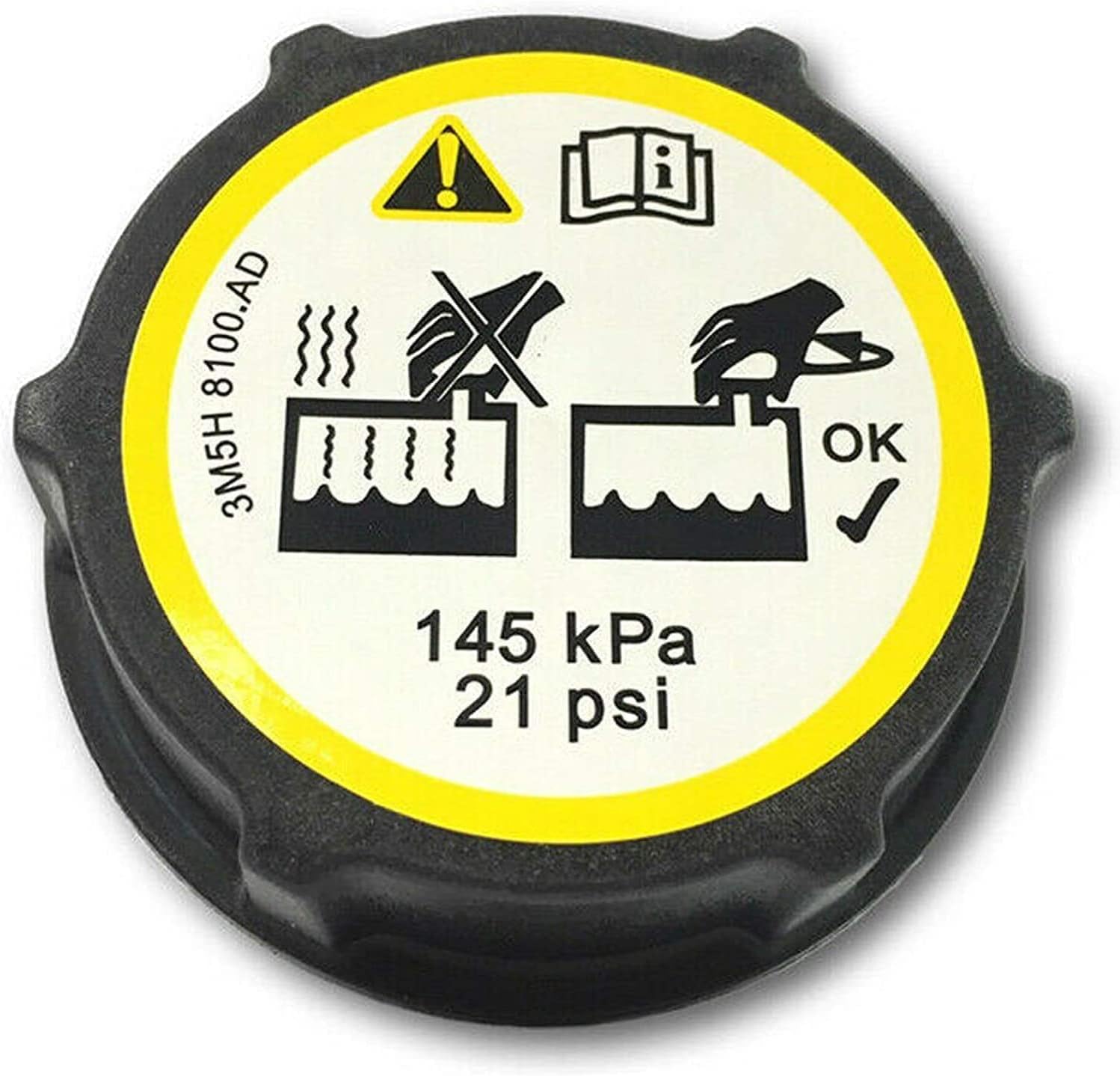 Radiator Cap, Coolant Tank Cap Cover, Coolant Tank Lid COMPATIBLE WITH FORD B MAX, C MAX, FIESTA, FOCUS, TRANSIT, CONNECT, COURIER, CUSTOM, MONDEO/MAZDA 2 SERIES 1301104, 30680002, LF5015205A
