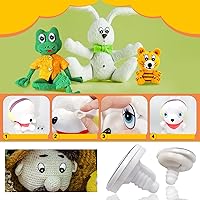 Vista 6 de TOAOB - Juego de 60 ojos de seguridad de plástico, ojos negros y azules, 0.512 x 0.748 in, 0.669 x 0.984 in, ojos de seguridad para muñecas