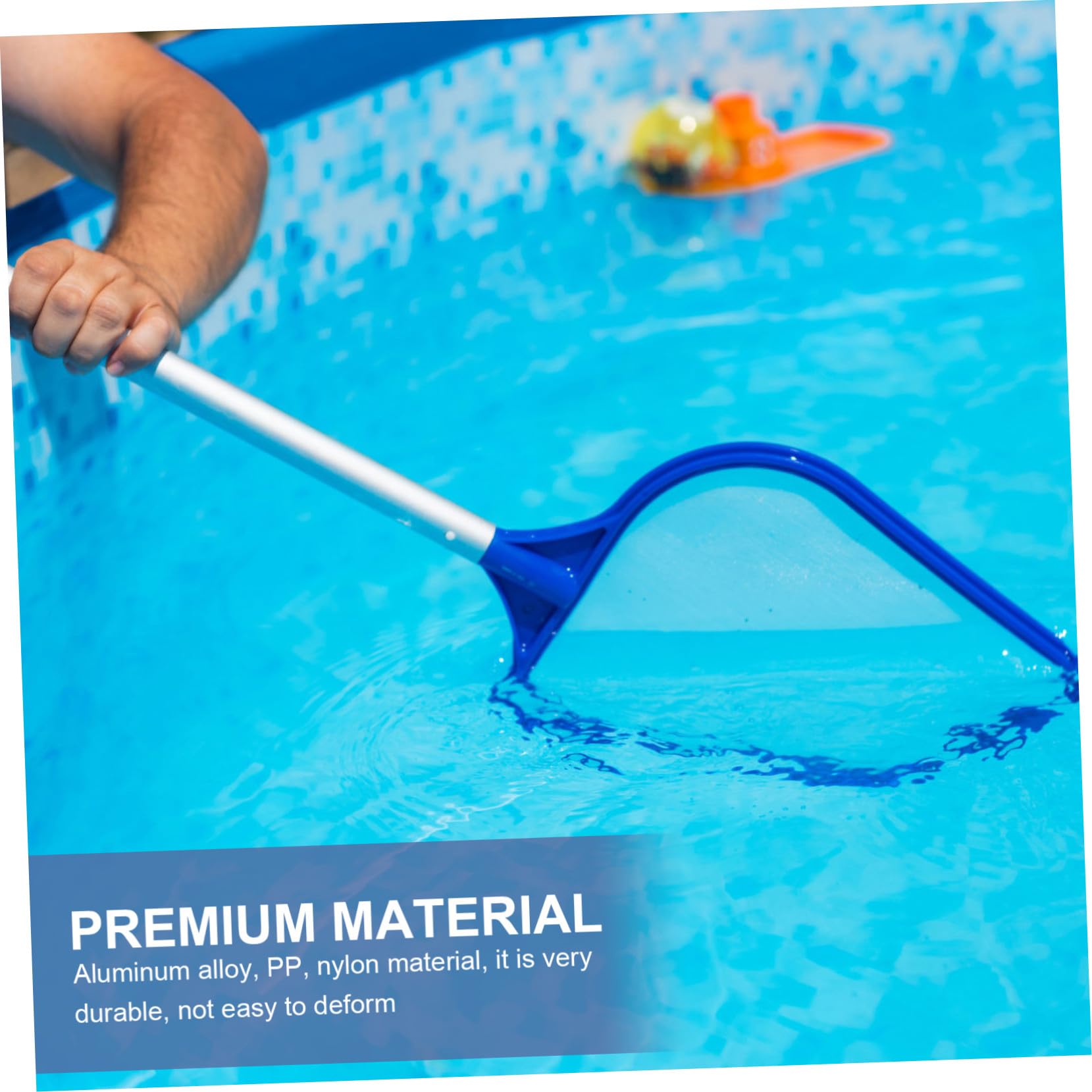 Piscina con Mango de Aluminio Secciones para Limpieza Eficaz Residuos Duradera y para Piscinas Elevadas y Enterradas