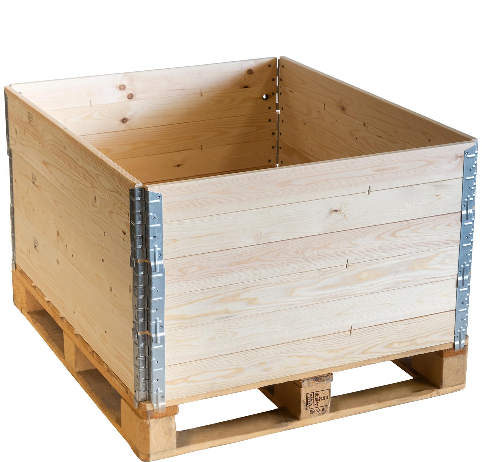 Rehausse-Palette en Bois avec Charnières | Cadre Palette | Stabilise les marchandises sur la palette | Bac Potager surélevé, 3x 120x80x20cm