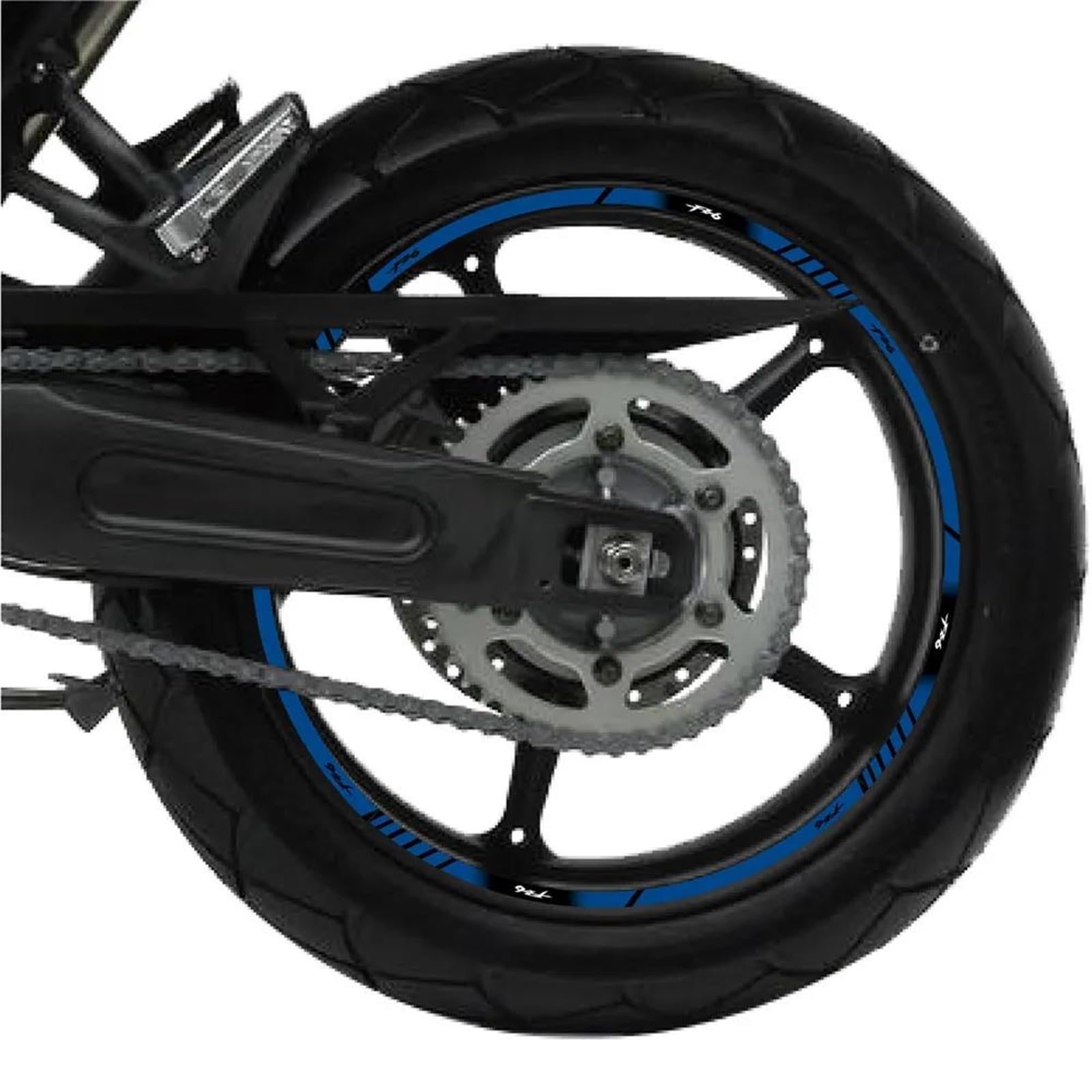 Motorradzubehör Reflektierender Radnabenaufkleber, Wasserdichter Streifenaufkleber Für Yamaha FZ6 Fz6 Fz 6(Style 3)