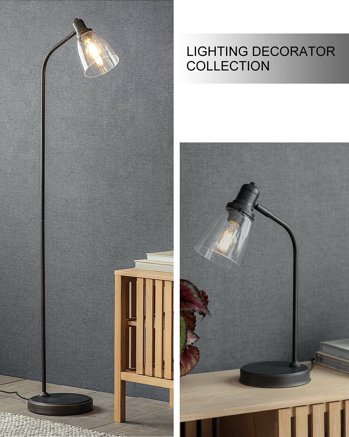 4-Pack Clear Glass Shade for Light Replacement, 5.67 inch High, 5 inch Diameter, 1.65 inch Fitter, Glass Lampshade Covers for Chandelier Bath Vanity Wall Sconces Light Fixtures High Transmittance - 