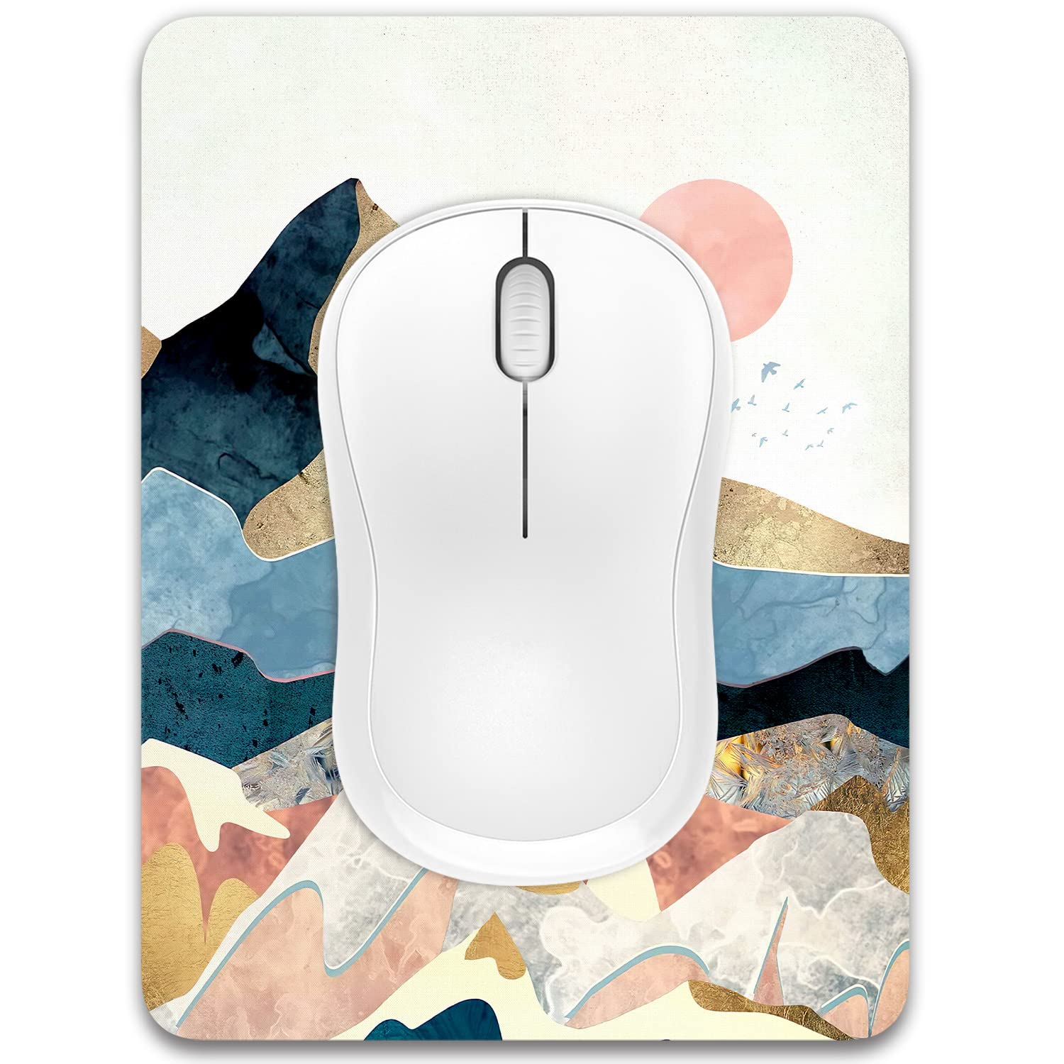 Dapesuom Mouse Pad, Small Mouse Pad 15x20 cm with Non-Slip Rubber Base, Waterproof Mouse Mat, Mini Mouse Pad for Women Kids Men Wireless Mouse Laptops Keyboard Tray Home Office Travel, Mountain