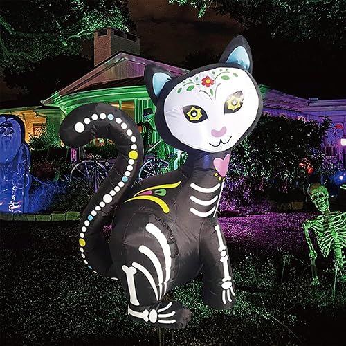 Amazingforless - Decoración inflable LED de Halloween (4-12 pies) con soplador animado espeluznante (Frankenstein, dragón, fantasma, calabaza, perro disponible en Yaxa Peru