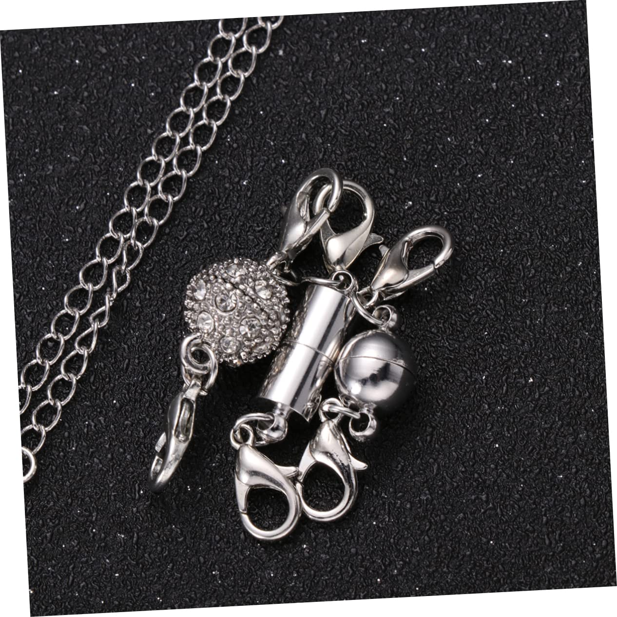 SHINEOFI Gioielli Magnetici 3 Set da 12 Pezzi Ganci di Chiusura Dell'aragosta Moschettoni Catene di Gioielli Accessori per Chiusure Magnetiche per Gioielli Convertitore Collana Materiale