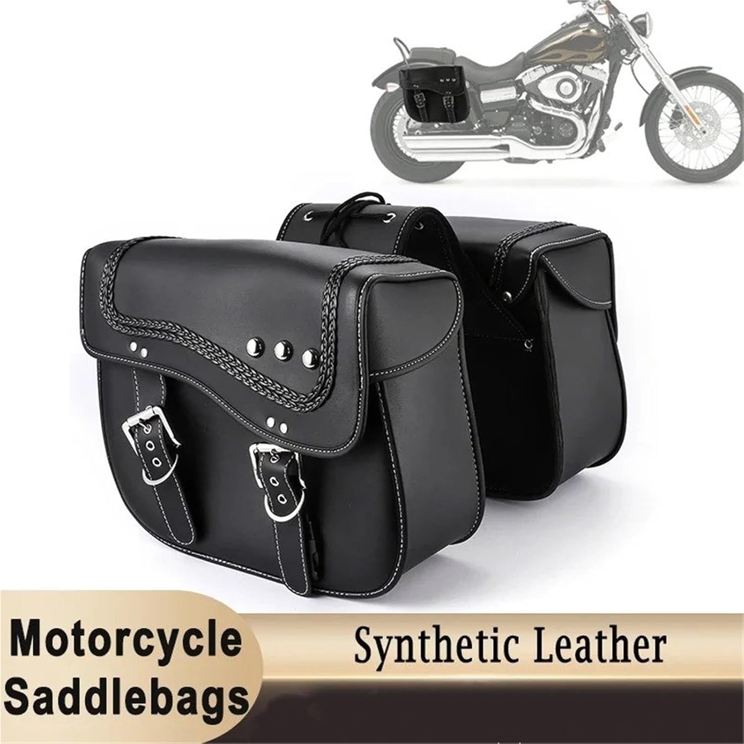 オートバイ用サドルバッグ サイドバッグ 合成皮革 防水 ツール収納バッグ ユニバーサル に適合する スポーツスター ソフテイル ダイ