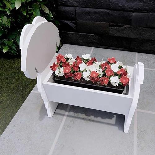 Miniatura 4 de Bonita maceta para perros, contenedor de plantas de Yorkshire de dibujos animados, decoración creativa de jardín con forma de animal de PVC, para