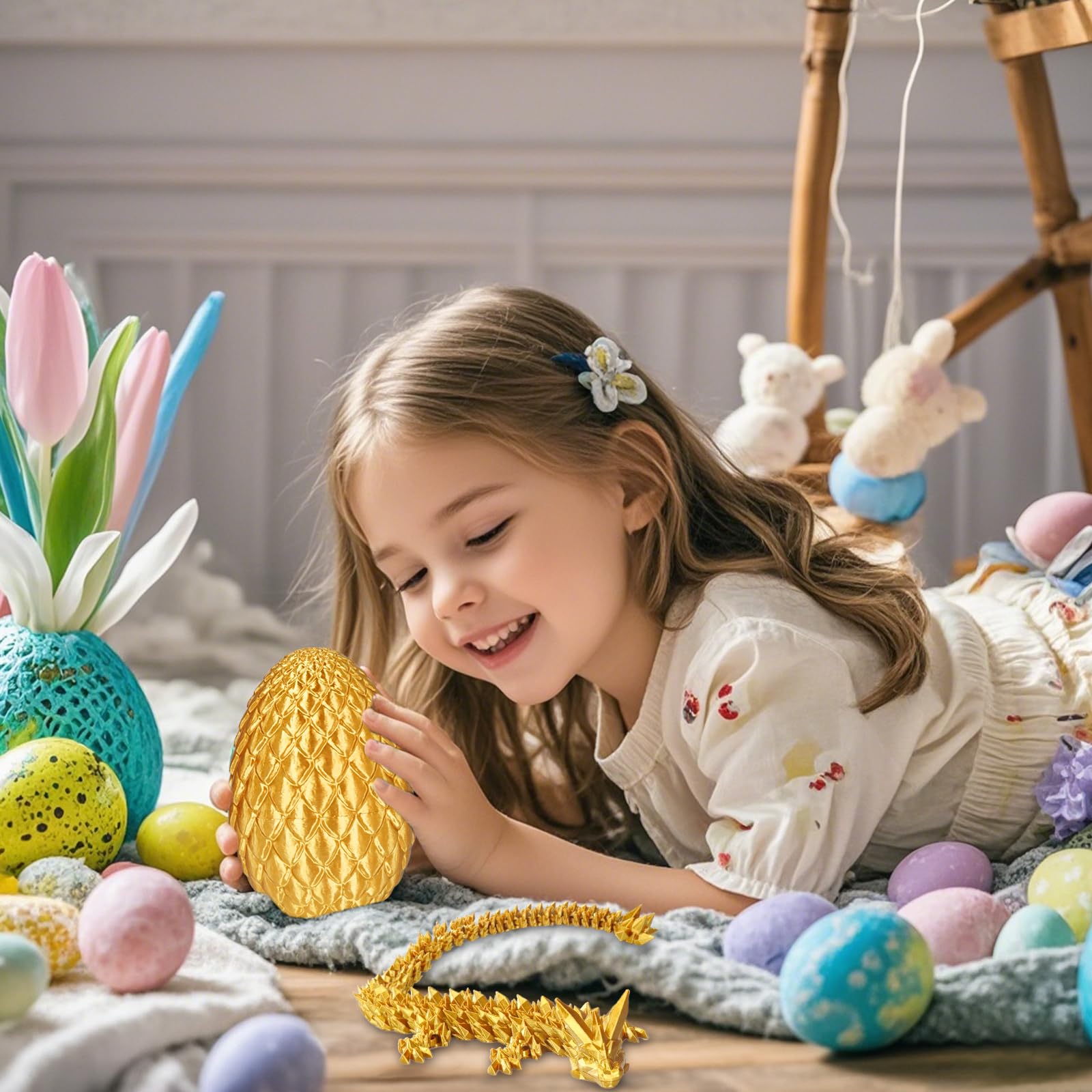 Surprise Dragon Egg with Dragon Inside, Gifts for Kids and Adults 3D Printed Fidget Toy, Ideal for Christmas Easter - Image 4