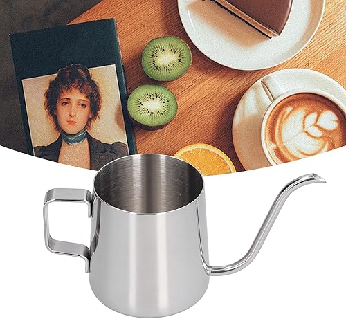 Miniatura 2 de Hervidor de café de 8.5 onzas, boquilla de cuello de cisne, hervidor de café de acero inoxidable para colgar en la oficina, el hogar