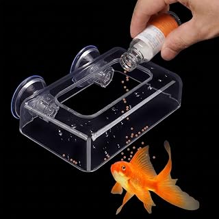 Clear Acrylic Fish Feeding Ring, Fish Tank Betta Feeding Tray with Suction Cup, Aquarium Shrimp Feeder Dish, Turtle Feeding Ring for Floating Fish Pellets