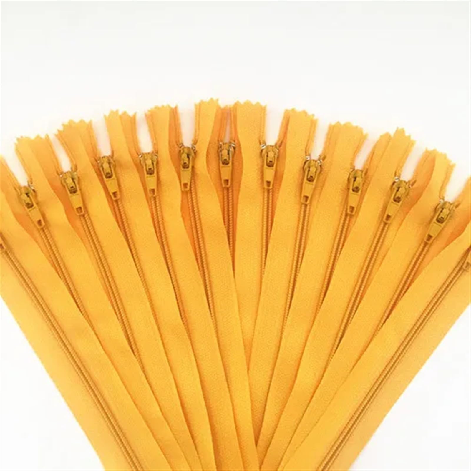 MOHUIED Separating Jacket Zippers 10pcs Nylon Coil Zippers Tailor Sewer Craft DIY Apparel Sewing Supplies,Crafts Sewing(Gold,24inch (60cm))
