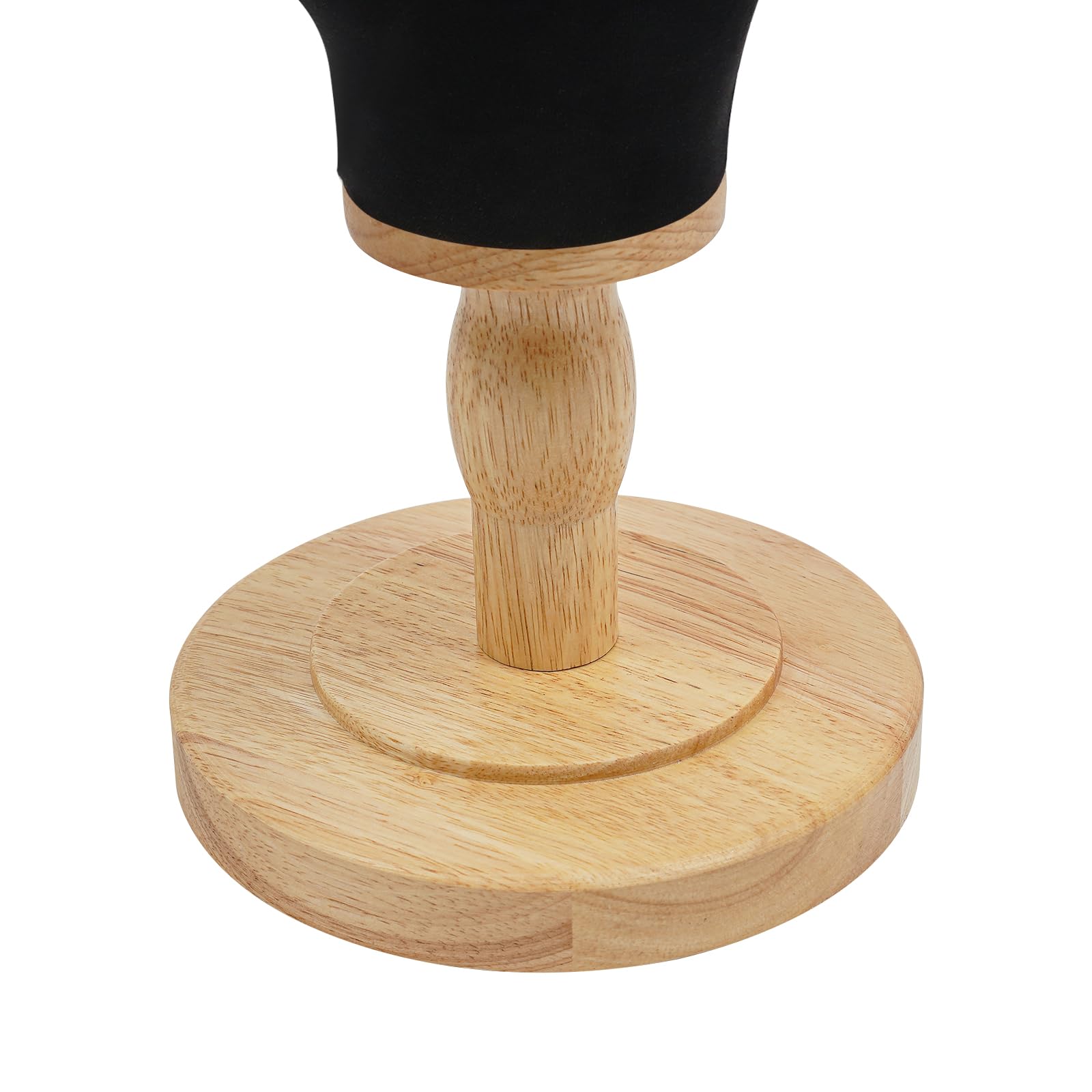 Testa per parrucca da tavolo con base rotonda stabile (16 cm di diametro) | Manichino per parrucche, 40 cm, supporto rimovibile salvaspazio, per parrucchiere, collezione di parrucchieri, fai da te