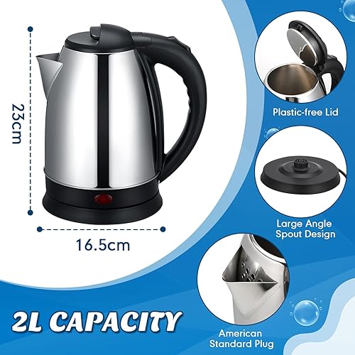 Miniatura 2 de Baquler Hervidor eléctrico de agua caliente de acero inoxidable con apagado automático y protección de hervor en seco, calentador de agua eléctrico,