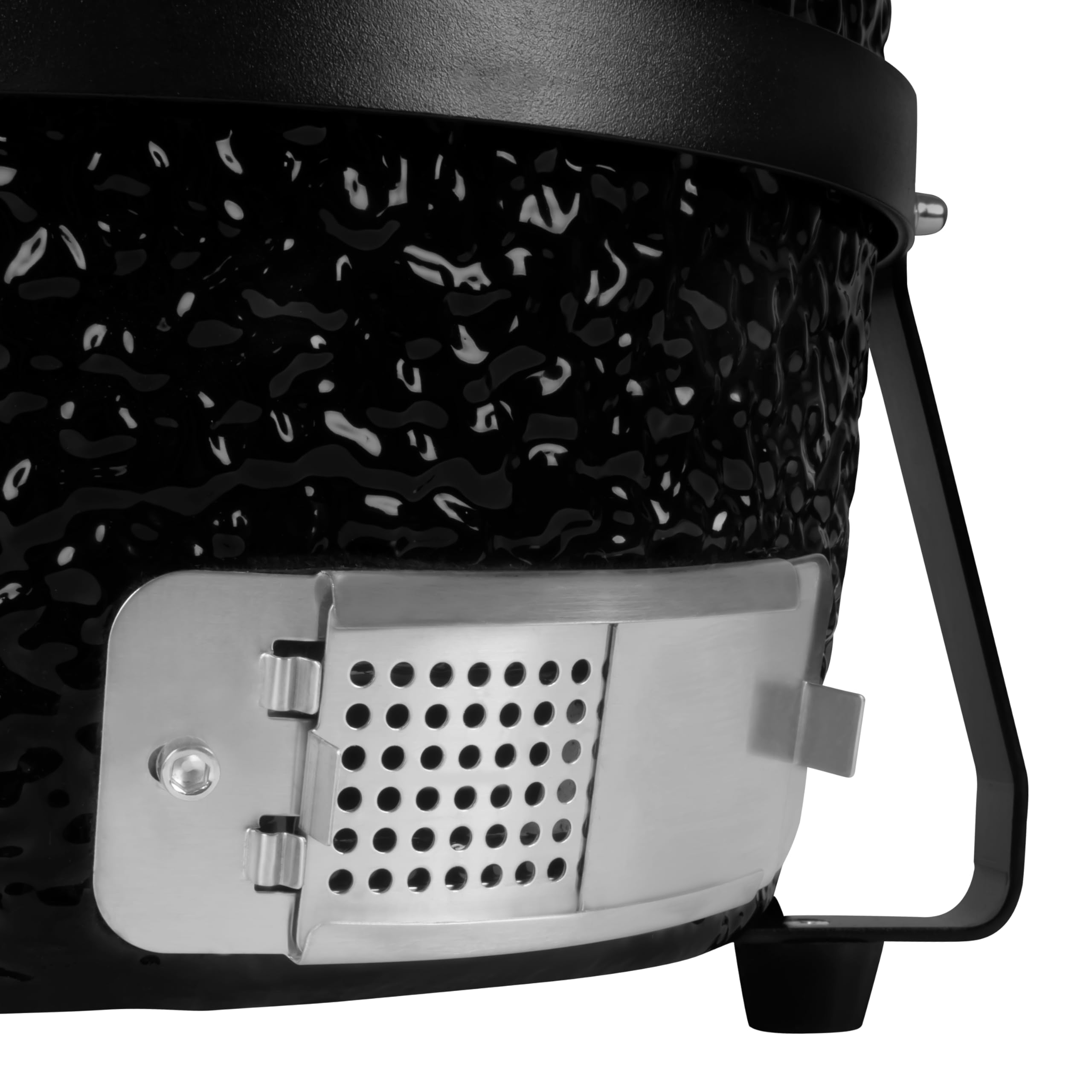 VONROC Barbecue Kamado 13 Pouces - Barbecue Portable Ø27 cm Surface de Cuisson, 25kg - Barbecue Charbon de Bois en Céramique Modèle à Poser – Avec Support, Thermomètre, Repose Assiette & Couvercle