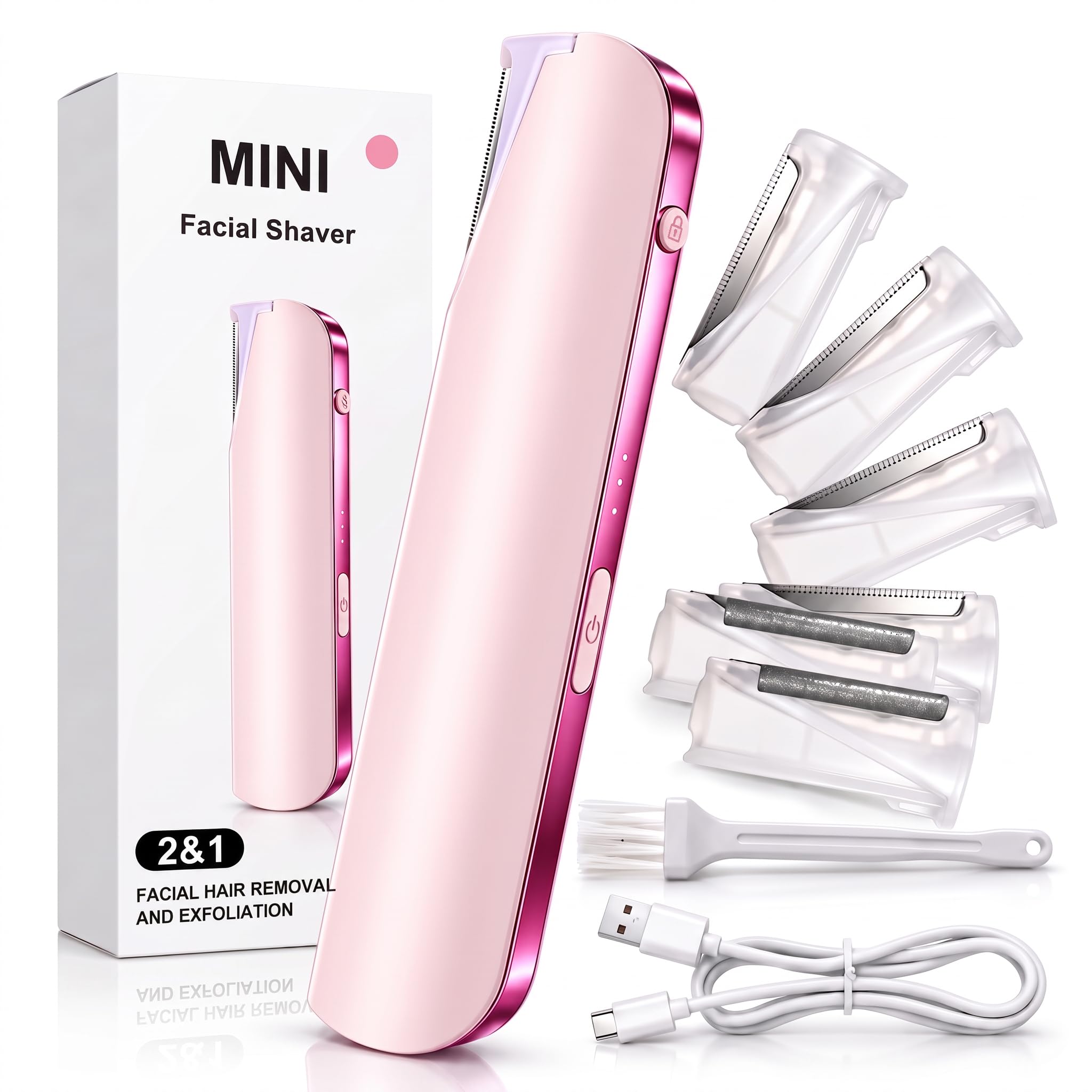 Maquinillas de afeitar eléctricas para mujer, color rosa