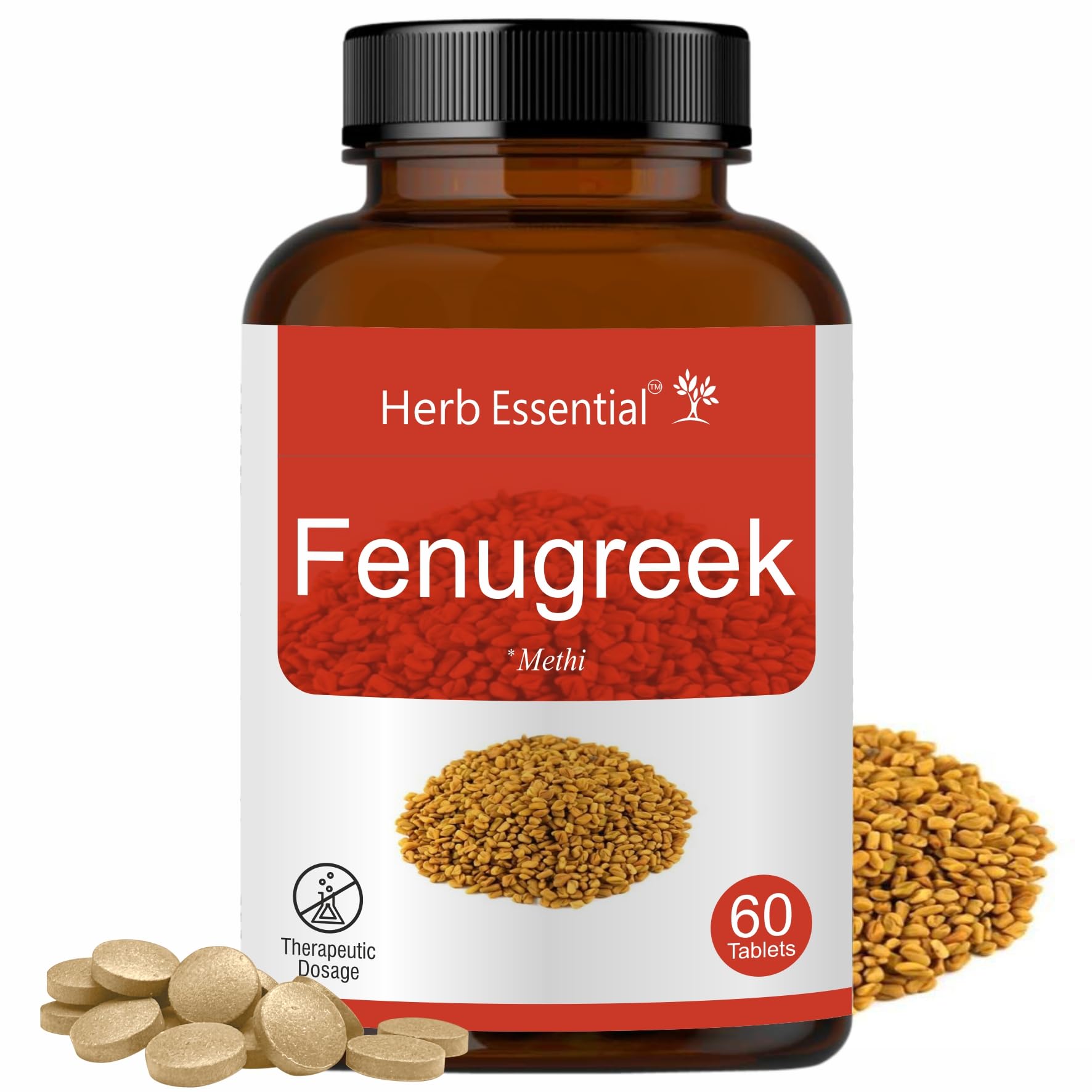 Herb Essential Fenugreek (Methi) Tablets, 500 Mg, 60 Tablets | Helps Maintain Healthy Sugar Level-image-49