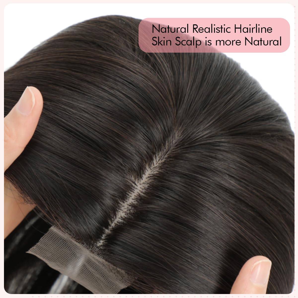 Haaraufsatz für dünner werdendes Haar, 45,7 cm, Haarteil für Damen, 16,5 x 16,5 cm, für zusätzliches Haarvolumen, natürliches glattes Haarteil, fühlt sich super weich an wie echtes Haar