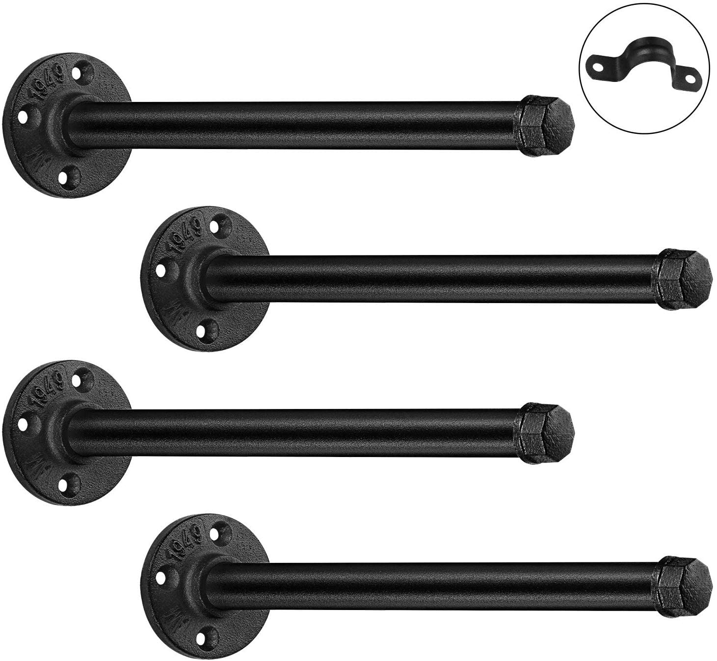 Buy Oyydecor 4 Pack 12 Inch Shelf Brackets, 1/2'' Heavy Duty Floating