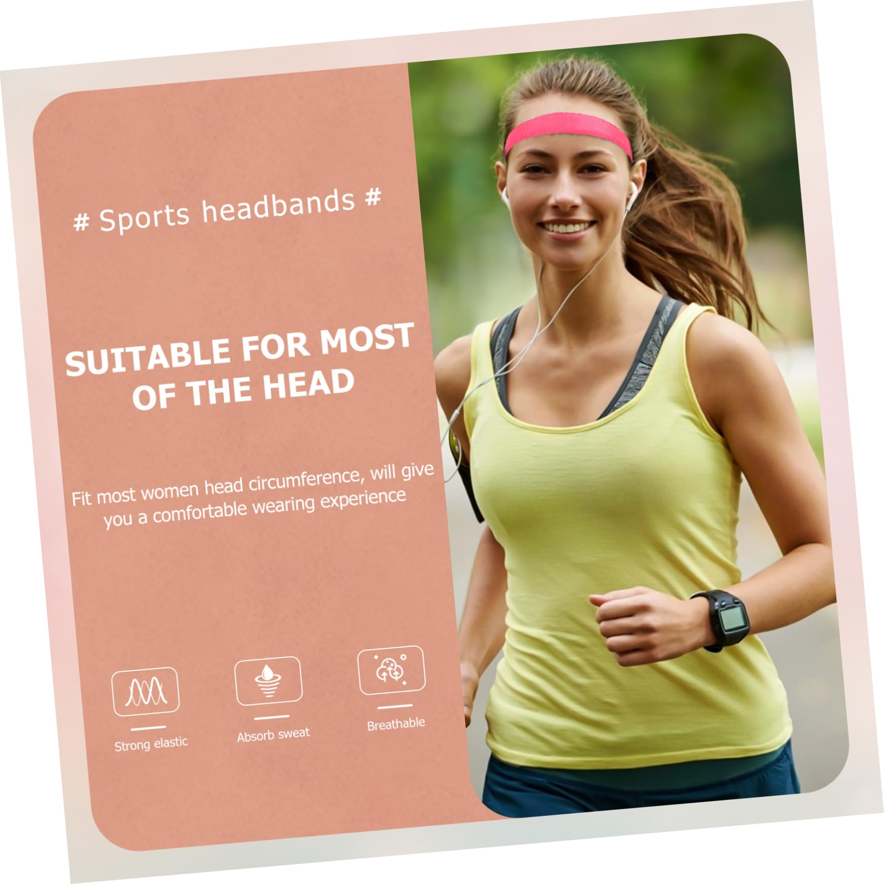Diademas Deportivas Mujer Antideslizantes Yoga Running Y Ejercicio Bandas De Cabello Elásticas Y Cómodas