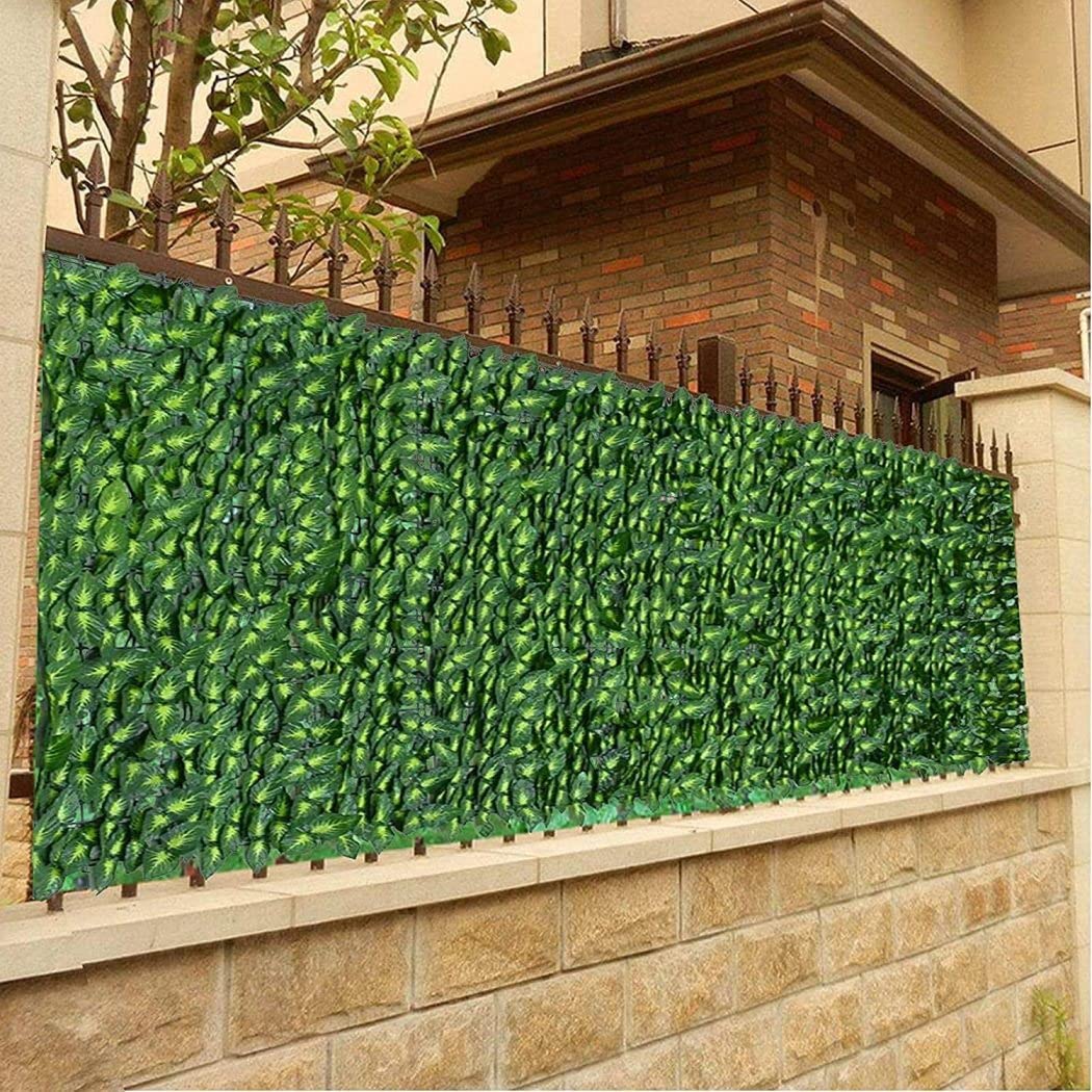 Knstlicher Efeu Sichtschutz Balkonabdeckung Fr Balkon Innenhof Draussen,  Langlebig Und Stabil (Einzel Seitenbltter),Grn,100x200cm39x79inch :  Amazon.de: Garten