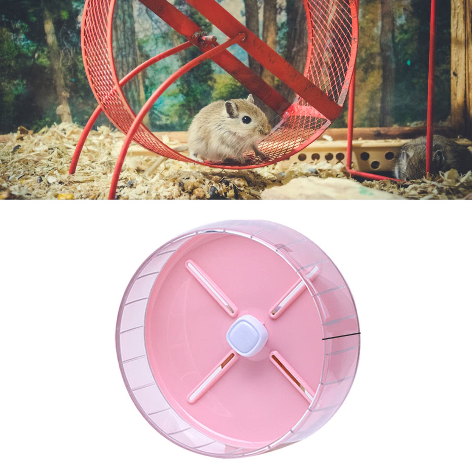 Hamster Exercise Running Wheel, Silent Design, Anti Slip, Premium Acrylic Material, for Small Pets (20cm) - Image 2