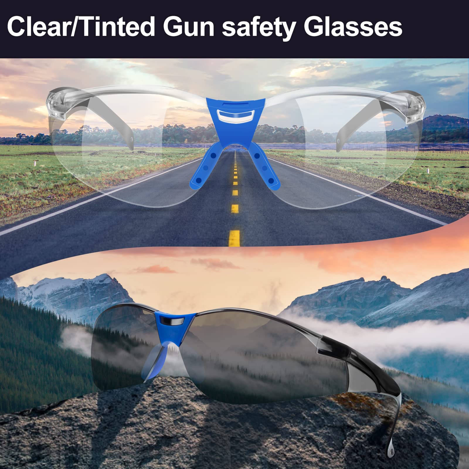 Orejeras de protección para los oídos, protección para los oídos, gafas de seguridad para armas, tapones para los oídos viene con funda protectora